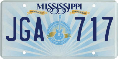MS license plate JGA717