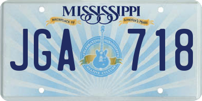 MS license plate JGA718