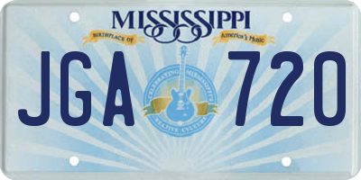 MS license plate JGA720