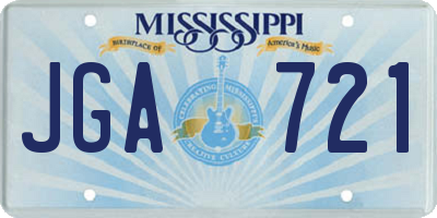 MS license plate JGA721