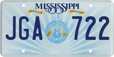 MS license plate JGA722