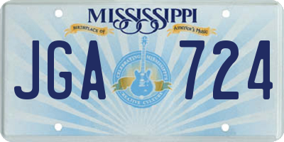 MS license plate JGA724