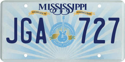 MS license plate JGA727