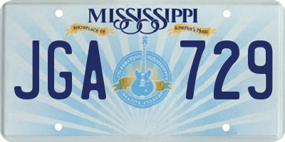 MS license plate JGA729