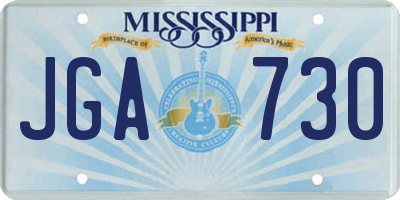MS license plate JGA730