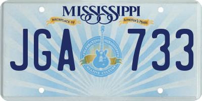 MS license plate JGA733