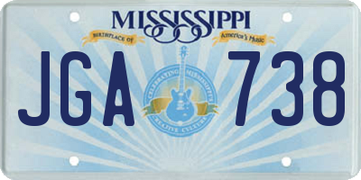MS license plate JGA738