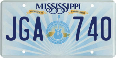MS license plate JGA740