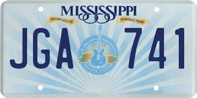 MS license plate JGA741