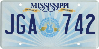 MS license plate JGA742