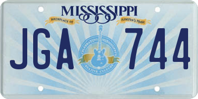 MS license plate JGA744