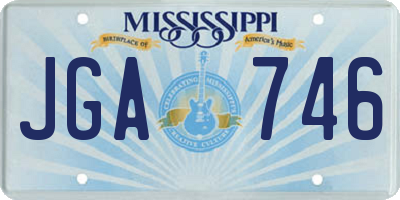MS license plate JGA746