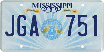 MS license plate JGA751