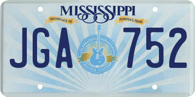 MS license plate JGA752