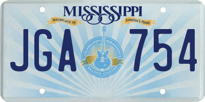 MS license plate JGA754