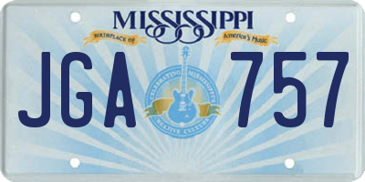 MS license plate JGA757