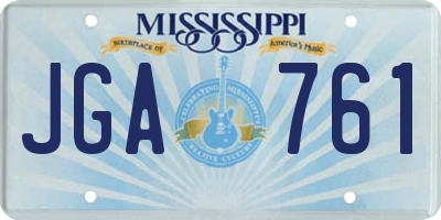 MS license plate JGA761