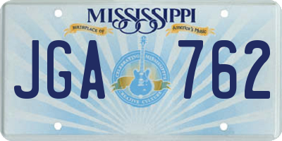 MS license plate JGA762