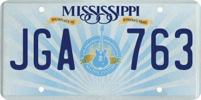 MS license plate JGA763