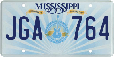 MS license plate JGA764