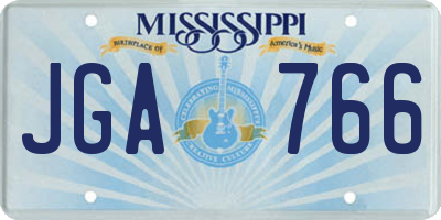 MS license plate JGA766
