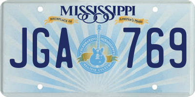 MS license plate JGA769
