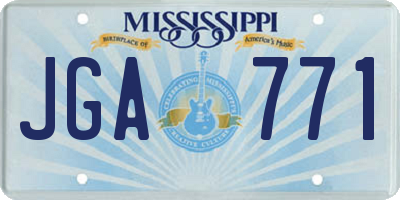 MS license plate JGA771