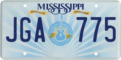 MS license plate JGA775