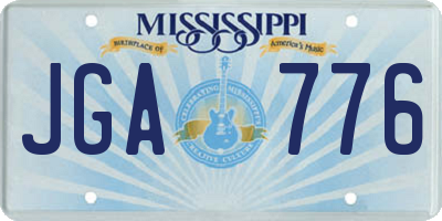 MS license plate JGA776