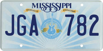 MS license plate JGA782