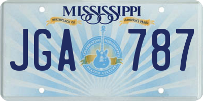 MS license plate JGA787