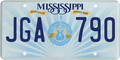 MS license plate JGA790