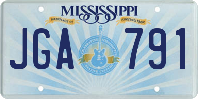 MS license plate JGA791