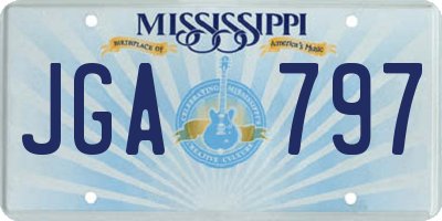 MS license plate JGA797