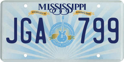 MS license plate JGA799