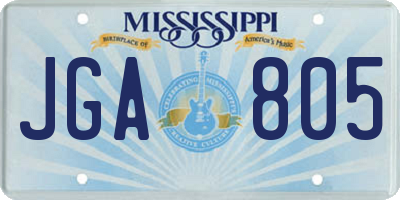 MS license plate JGA805