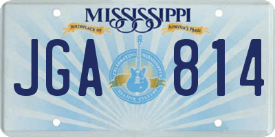 MS license plate JGA814