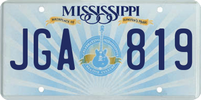 MS license plate JGA819