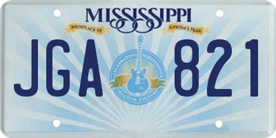 MS license plate JGA821