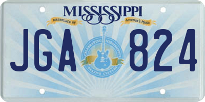 MS license plate JGA824