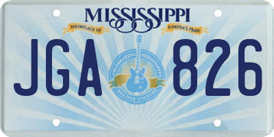 MS license plate JGA826