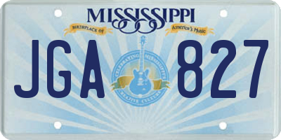MS license plate JGA827