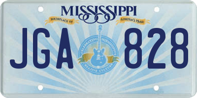 MS license plate JGA828