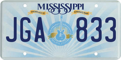 MS license plate JGA833