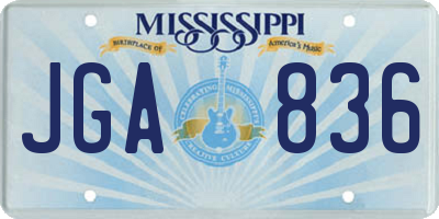 MS license plate JGA836