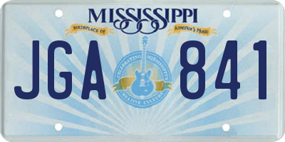 MS license plate JGA841