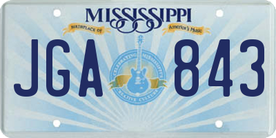 MS license plate JGA843