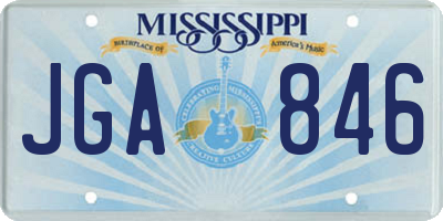 MS license plate JGA846