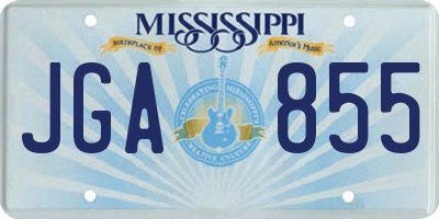 MS license plate JGA855