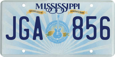 MS license plate JGA856